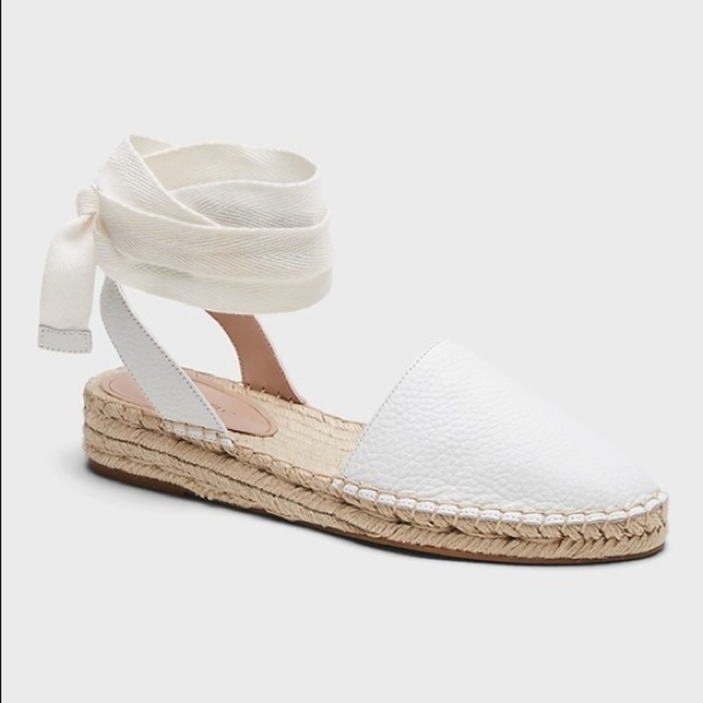 Banana Republic Leather Wrap Espadrilles